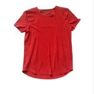 lululemon athletica Red Short Sleeve SCULPT tee - size 4